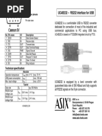 UCAB232 - RS232 Interface For USB: Connector Pinouts