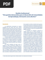 Gestion Institucional - Una Gestion democrÐÝtica