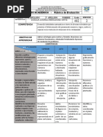 Rubrica Matematicas Grado 4° Ii Period