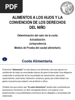 ALIMENTOS A LOS HIJOS (Determinacion Del Valor de La Cuota)