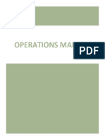 BUSINESS OPERATIONS MANAGEMENT Manual