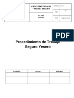 Procedimiento de Trabajo Seguro PTS Yesero