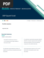 DSP Quant Fund Portfolio Updates