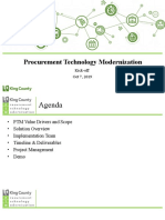 Procurement Technology Modernization: Kick-Off Oct 7, 2019