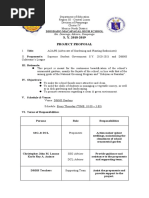 S. Y. 2018-2019 Project Proposal: Sto. Domingo, Mexico, Pampanga