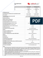 Schedule of Charges-MDB Visa Credit Cards