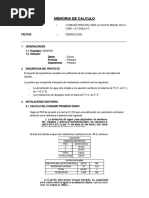 3.3.2 - Memoria de Calculo Agua Fria Sedapar