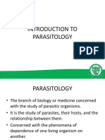 Introduction To Parasitology