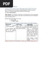 MIS Presentatiuon On Digital Banking