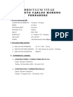 Curriculum Vitae Roberto Carlos Moreno