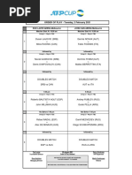 ORDER OF PLAY - Tuesday, 2 February 2021: Rod Laver Arena Melbourne John Cain Arena Melbourne