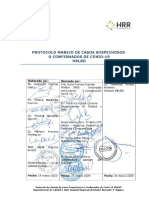 6.1 Protocolo Manejo de Casos Sospechosos o Confirmados de COVID-19 HRLBO