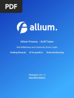 Allium Finance - ALM Token: Anti-Deflationary and Community Driven Crypto