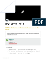 MMW Notes Pt.3: VIDEO 2: Patterns and Numbers in Nature and in The World