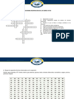 Crucigrama Respiracion en Los Seres Vivos