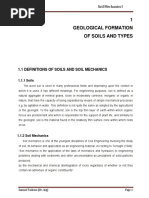 1 Geological Formation of Soils and Types