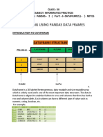 12 IP Unit 1 Python Pandas I (Part 3 Dataframes) Notes