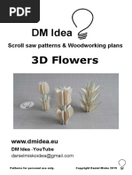 DM Idea 3D Flowers: Scroll Saw Patterns & Woodworking Plans