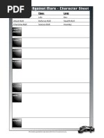 Four Against Mars - Character Sheet: Name: Class: Level