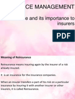 Insurance Management: Reinsurance and Its Im