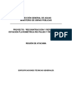 Dirección General de Aguas Ministerio de Obras Públicas: Especificaciones Técnicas Generales