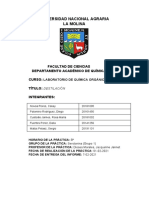 Informe de Destilación. Grupo 1