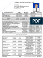 Seafarer Employment Application Form: Certificated of Compatency Number Place Issued Date Issued Expire Date