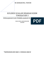 Koleksi Soalan PDPR Sejarah KSSM Tingkatan 3