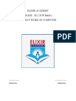 Elixir Academy GRADE: XI (2078 Batch) Project Work of Computer