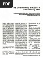 The Effect of Porosity On 5086-H116 Aluminum Alloy Welds