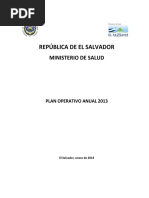 Plan Operativo Institucional MINSAL 2013 Final