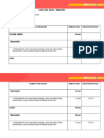 Kisi Kisi Soal Tematik Matematika Kelas 2 Semester 2