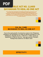 Republic Act No. 11469 Bayanihan To Heal As One Act