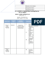 MODULE 3A-LESSON 3-ACTIVITY 4: Weekly Home Learning Plan For One (1) Subject