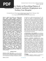 Retrospective Study On Prescribing Pattern of Antibiotics in Surgical Antibiotic Prophylaxis in A Tertiary Care Hospital