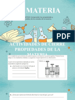 Actividades de Cierre La Materia