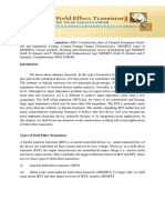 Electronics Hons C3 FET Field Effect Transistor