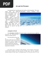 Air and Air Pressure: Atmosphere of Earth