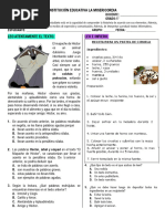 Examen de Español Grado 5°-2