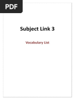 Subject Link 3 - Word List