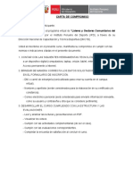 Carta de Compromiso - Programa de Lideres y Gestores Comunitarios Del Deporte