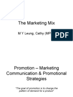 The Marketing Mix: M Y Leung, Cathy (Mphil)