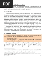 Equivalence Principle To Aperture Problem. The Uniform Rectangular Aperture and The Radiating Slit. The Tapered Rectangular Aperture.)