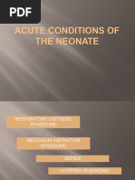 Acute Conditions of The Neonate