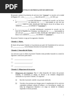 Modelo Contrato Prestación de Servicios