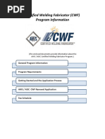 Certified Welding Fabricator (CWF) Program Information