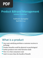 Product &brand Management: Syllabus Overview