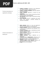 Términos y Definiciones ISO 14001