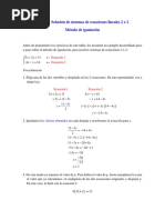 9º Taller 3 - Método de Igualación