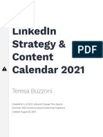 Linkedin Strategy Content Calendar